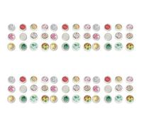 Lurrose 12 Juegos De Calcomanías Con Copos De Confeti, Dijes Artísticos Brillantes, Decoraciones Para Fiestas De Niñas, Dijes Festivos, Lentejuelas, Calcomanías Navideñas Para Uñas,