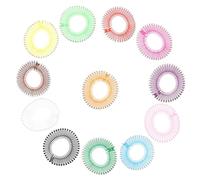 Lurrose 12 Peines Circulares Elásticos para Peluca, Accesorios para Diademas Peine Flexible, Coloridos Diseño Brillante, 12 Unidades para Peluquería y Cuidado Personal Color Aleatorio