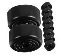 Lurrose 12 Piezas Accesorios para Patas De Sofá Pies De Marco De La Cama De Pies De Silla Muebles Posavasos Almohadillas De Silla Tapones De Cama El Plastico Black