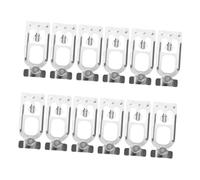 Lurrose 12 Piezas Clips de Seguridad para Estanterías Paletizadas Conectores Metálicos Resistentes Forma de Ganchos para Vigas con Refuerzo Múltiple para Almacenes Mejora Estabilidad y