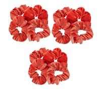 Lurrose 12 Piezas De Banda Para El Cabello De Intestino Grueso Color Naranja Fluorescente Cola De Caballo De Franela