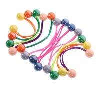 Lurrose 12 Piezas de Coleteros Elásticos Doble Bola, Accesorios Cabello en Colores Candy (azul, Amarillo, Verde, Naranja, Rosa, Morado Claro), Alta Elasticidad, Resistentes para Peinados