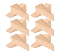 Lurrose 12 Piezas Tope de Puerta de Madera Cuña Triangular Cuñas Madera Sujeta Puertas para Apertura Exterior Bloqueador sin Terminar