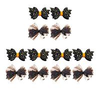 Lurrose 12 Pinzas para El Pelo con Lazo de Halloween Pinzas para El Pelo de Halloween Pinzas para El Pelo de Halloween Pinza para El Pelo con Lazo