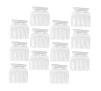 Lurrose 12 Pinzas para Rulos de Pelo Transparentes, Clips de Agarre Aislamiento Térmico para Estilismo, Accesorios para Peluquería Profesionales, Aptos para Todo Tipo de Cabello y Uso