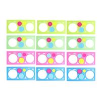 Lurrose 12 Plantillas de Regla de Plástico para Pintura y Manualidades, Resistentes a Roturas, Creativas y Prácticas para Niños en Proyectos Escolares y Artes Color Aleatorio