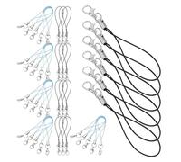 Lurrose 120 Piezas de Correas para Teléfono Móvil Cierre de Langosta, Accesorio de Poliéster y Hierro, Adecuado para Bricolaje y Aventuras al Aire Libre