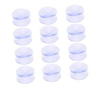 Lurrose 12piezas Almohadillas De Goma Transparentes con Ventosa Doble Cara para Vidrio Antideslizantes y Reutilizables para Decoración del Hogar y Organización Cocina y Baño