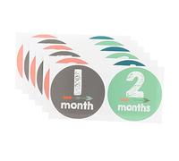 Lurrose 12piezas Pegatinas del Mes para Logros Infantiles Calcomanías para Bebés Varones y Recién Nacidos Decoración Autoadhesiva