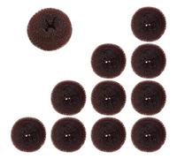 Lurrose 15 Piezas Hacer Moños Tipo Donut Pequeños en Color Café Accesorio de Material Sintético para Moño de Ballet Cómodo y Resistente Adecuado para Danza y Uso Diario