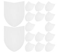 Lurrose 16 Escudos de cartón en Blanco - CREA Tus Propios Escudos de Caballero - Juguete de Caballero DIY para niños, Manualidades de Pintura, Actividades de Castillos de Juego, artículos para