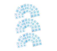 Lurrose 18 Hojas Pegatinas Numéricas Extraíbles para Suelo Marcadores Circulares Adhesivos Resistentes para Aula Etiquetas de Números Azul para Educación Infantil y Primaria