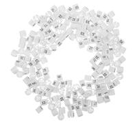 Lurrose 180 marcadores de plástico para Perchas de Ropa y Pantalones, Redondos y Blancos, de 25 a 33 tamaños, con Clip para armarios y Tiendas.