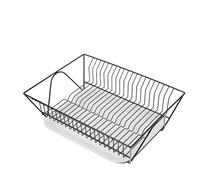 Lurrose 1juego Escurreplatos de Acero Inoxidable con Bandeja de Drenaje para Cocina Soporte Vertical de Almacenaje para Platos y Utensilios Organizador Práctico para Mesa y Fregadero