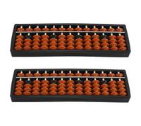 Lurrose 2 ábacos estándar: ábaco Chino de Cuentas - Juguete matemático Naranja de 13 columnas para Contar - Herramienta de cálculo matemático de plástico para Practicar en casa, en la Oficina o
