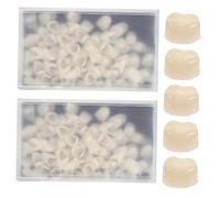 Lurrose 2 Cajas De Carillas Dentales Pegatinas De Herramientas Kits De Resina Pegatinas De Halloween Tapa Falsa Para Halloween Dientes Temporales Delanteros Chapa De Dientes Falsos