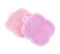 Lurrose 2 Cepillos De Silicona Para Fregar Esponja Para Bañarse Accesorios De Spa Cepillo De Ducha De Baño De Esponja Vegetal De Silicona Cepillos De Limpieza De Baño Cepillo De Masaje