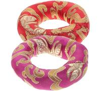 Lurrose 2 Cojines Portátiles para Cuencos de Algodón, Ligeros Significado Budista, Ideales para Meditación y Sonido Espiritual Color Aleatorio