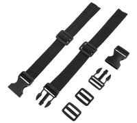 Lurrose 2 Correas de Encuadernación Ajustables de Fibra de Polipropileno Negras Hebilla Rápida para Equipaje y Carga, Accesorios Multiusos para Golf y Exteriores