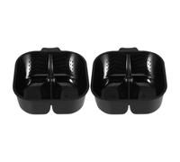 Lurrose 2 Cuencos de Plástico Negro para Mezclar Colorante de Cabello Base Antideslizante y Asa, Ideales para Tratamientos Aceite y Uso Profesional en Peluquería