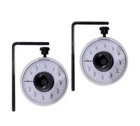 Lurrose 2 Juegos Medidor de Ángulo de Accionamiento Ajustable 360 Grados, Herramienta de Medición de Par y Torsión para Taller y Uso Automotriz, Precisión Profesional, Negro, 156 G Cada