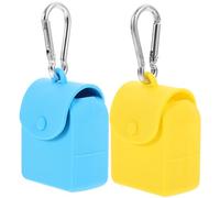 Lurrose 2 Llaveros de Silicona con Gancho para Colgar, Bolsa para Auriculares y Monedero Portátil, Resistente y Fácil de Guardar en Puerta o Pared