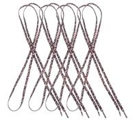 Lurrose 2 Pares de Cordones Planos de Poliéster Estampado de Leopardo para Zapatillas Deportivas, Elásticos y Resistentes Ajuste Seguro y Uso Versátil