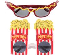 Lurrose 2 Pares de Gafas de Fiesta Hawaiana Divertidas Estructura Resistente y Diseño Creativo Adultos en Fiestas Tropicales