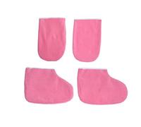 Lurrose 2 pares de guantes de tela de cera de parafina Calcetines de calor Tratamiento de spa Manopla