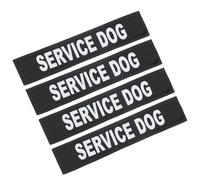 Lurrose 2 Pares de Parches Reflectantes para Mascotas Diseño Creativo en PU, Pegatinas para Chalecos de Entrenamiento de Perros en Jogging y Ocasiones Obsequios