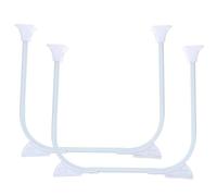 Lurrose 2 Patas de Horquilla Plegables de Metal para Muebles, Diseño Resistente y Moderno, Ideales para Sofá y Mesas, Paquete de 2 Piezas en Color Blanco