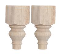 Lurrose 2 Patas de Madera para Muebles: Patas Redondas de 15 cm para sofá - de Muebles sin Acabado - Decorativas de Madera para Mesa de Centro o sofá, Repuesto para Pedestal