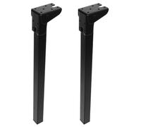Lurrose 2 Patas Plegables para Mesa, Soportes metálicos Plegables de 40 cm (15,75"), Patas Negras autoblocantes para Escritorio y Mesa. Accesorios de Repuesto.
