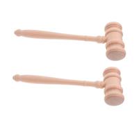 Lurrose 2 Piezas Accesorio Decorativo de Juez para Subasta Martillo de Juez Reutilizable Juguete de Cosplay Prop de Justicia y Ley