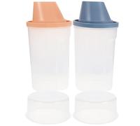 Lurrose 2 Piezas Botella De Contenedores De Plástico Botellas De Champú Vacías Dosificador De Liquido De Lavanderia Dispensador De Suavizante De Telas Páginas Detergente Alimento Viajar
