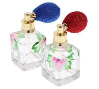 Lurrose 2 Piezas Botella De Perfume Botella De Perfume De Cristal Contenedores De Viaje Botella De Perfume De Viaje Botella De Perfume Vacía Bombilla De Aire Botellas De Perfume