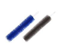 Lurrose 2 Piezas Cepillo Limpiador Flexible de Nailon | Cabezal Cilíndrico Largo, Cerdas Densas y Núcleo Flexible, Mango Fino Orificio para Colgar, Azul
