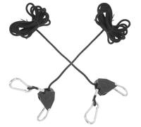 Lurrose 2 Piezas Colgador de Luz de Cultivo Ajustable, Polea Negra
