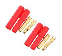 Lurrose 2 Piezas Conector Banana Plug Solder de Adaptador Compacto y con Aislante para Baterías RC y