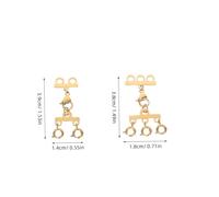 Lurrose 2 Piezas Conector para Collares de Capas Broche con Muelle para Apilar Múltiples Collares Kit de Cierres Metálicos Dorados para Joyería Diy Orificios