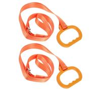 Lurrose 2 Piezas Correa de Arrastre para Ciervos, Cuerda para Llevar Ciervos Autoblocante, Nylon, Ajustable, Asa de Fácil Agarre, Naranja, para Caza y Transporte
