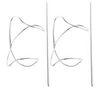 Lurrose 2 Piezas De Horquilla De Metal Curvada Horquilla Para El Pelo Soporte Para Moño Accesorios Para El Cabello Para Bollos Pasadores De Pelo Dorados Pinzas Para El Pelo Para Moño