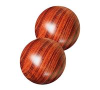 Lurrose 2 Piezas De Madera Maciza Pelota De Masaje Pelotas De Ejercicio Bolas De Baoding Espiritual Masaje De Lacrosse Pelotas De Ejercicio De Mano Bolas De Estrés Chinas Pelota De