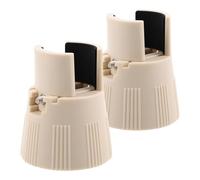Lurrose 2 Piezas Elevadores de Patas para Muebles Ajustables 5,2 Cm de Alto Color Almendra Soporte de Abrazadera Antideslizante para Sofá, Cama y Mesa, Extensores para Patas de Mesa y