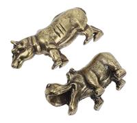 Lurrose 2 Piezas Figuras de Hipopótamo Vintage de Aleación de Zinc Mini Estatuas para Decoración de Escritorio y Micro Paisajismo para Adornos Artísticos de Hogar