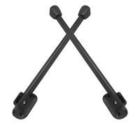 Lurrose 2 Piezas Patas de Mesa Plegables de Hierro Negro con Diseño Desmontable y Pies Antideslizantes en Forma de Herradura para Espacios Compactos y Oficina Moderna
