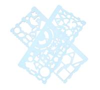 Lurrose 2 piezas Plantillas de Dibujo Geométrico Regla Multifuncional para Estudiantes y Oficinas Herramienta de Medición Ligera y Portátil para Arte y Diseño