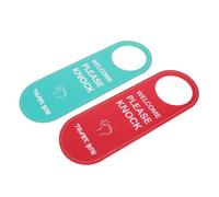 Lurrose 2 Piezas PU Leather Door Hanger Sign Please Do Not Disturb Welcome Please Knock Privacy Notice For Office Hotel Meeting Room Professional English Message