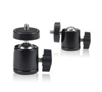 Lurrose 2 Piezas Soporte de Cámara Damping Head Plataforma Deslizante de Aleación de Aluminio con Cabeza Esférica para Fotografía Compatible con Trípodes y Monópodes