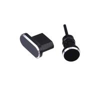 Lurrose 2 Piezas Tapones Antipolvo para Conector de Auriculares Micro USB Color Negro Compatible con Edge Honor y Dispositivos